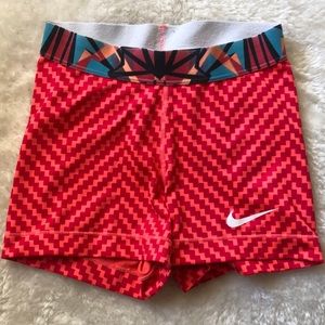 Nike Pro Dri Fit Spandex Shorts - Red - XS